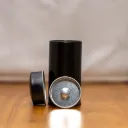 Gewürzdose rund mattschwarz mit Doppeldeckel 100lm