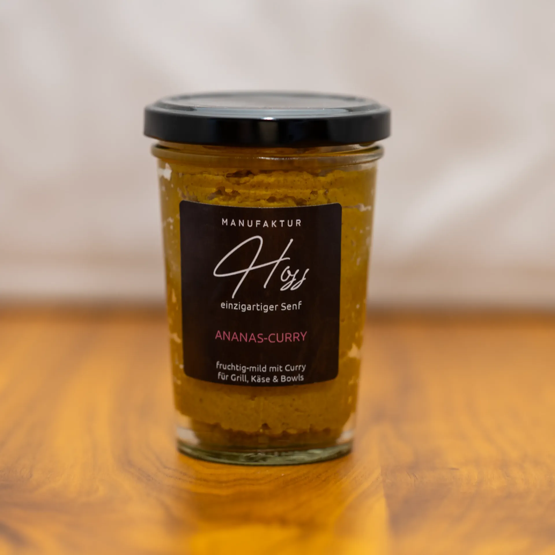 Ananas-Curry Senf 180g im Glas