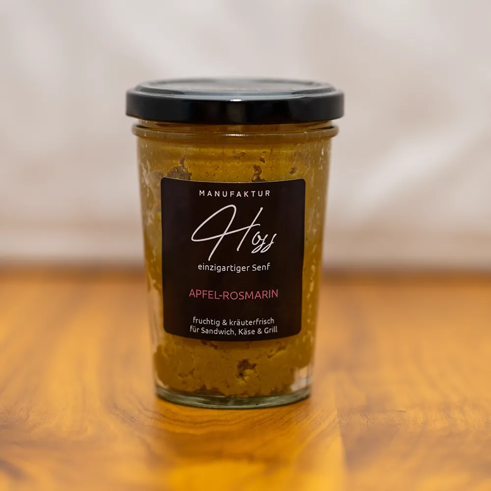Apfel-Rosmarin Senf 180g im Glas