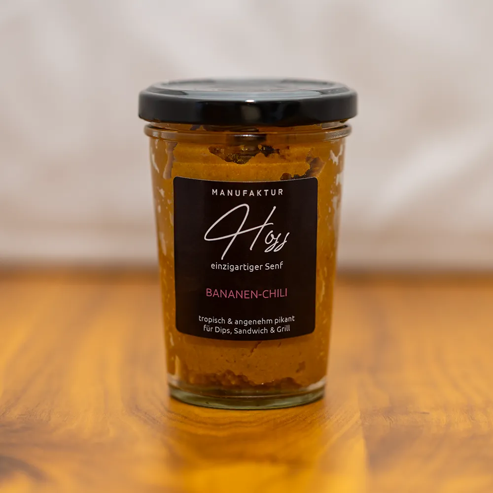 Bananen-Chili Senf 180g im Glas