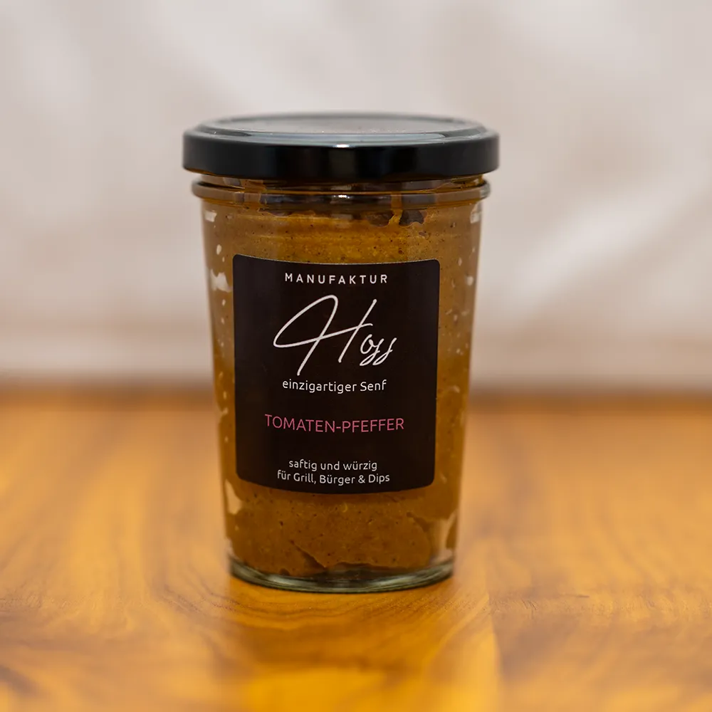 Tomaten-Pfeffer Senf 180g im Glas