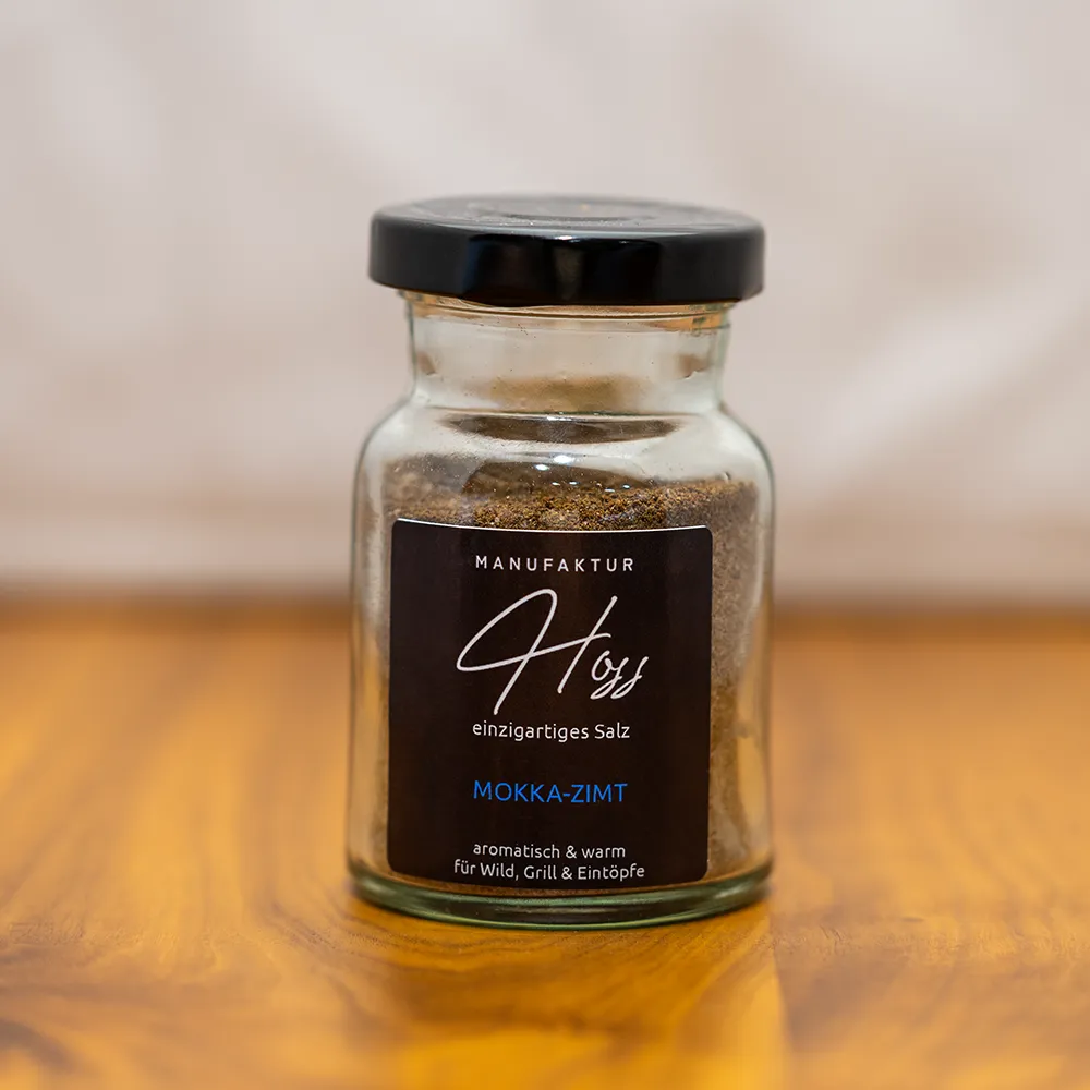 Mokka-Zimt Salz 120g Glas