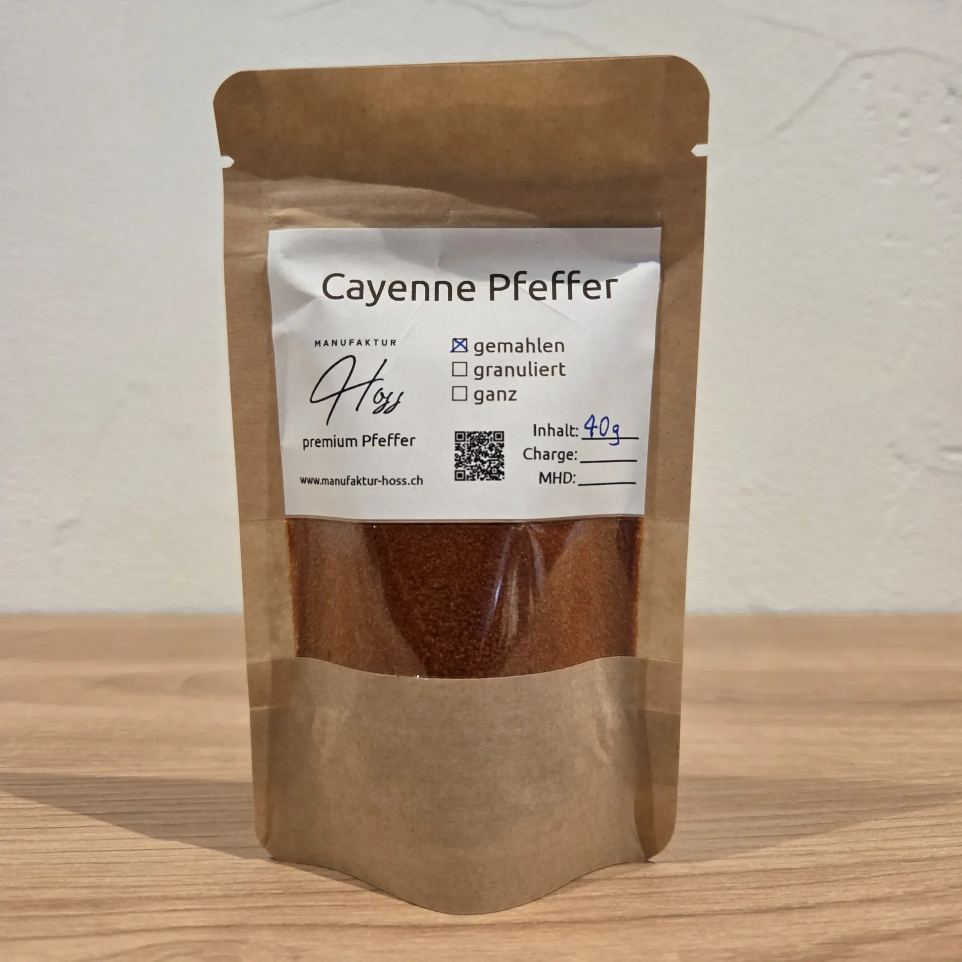 Cayenne Pfeffer (Chili) gemahlen