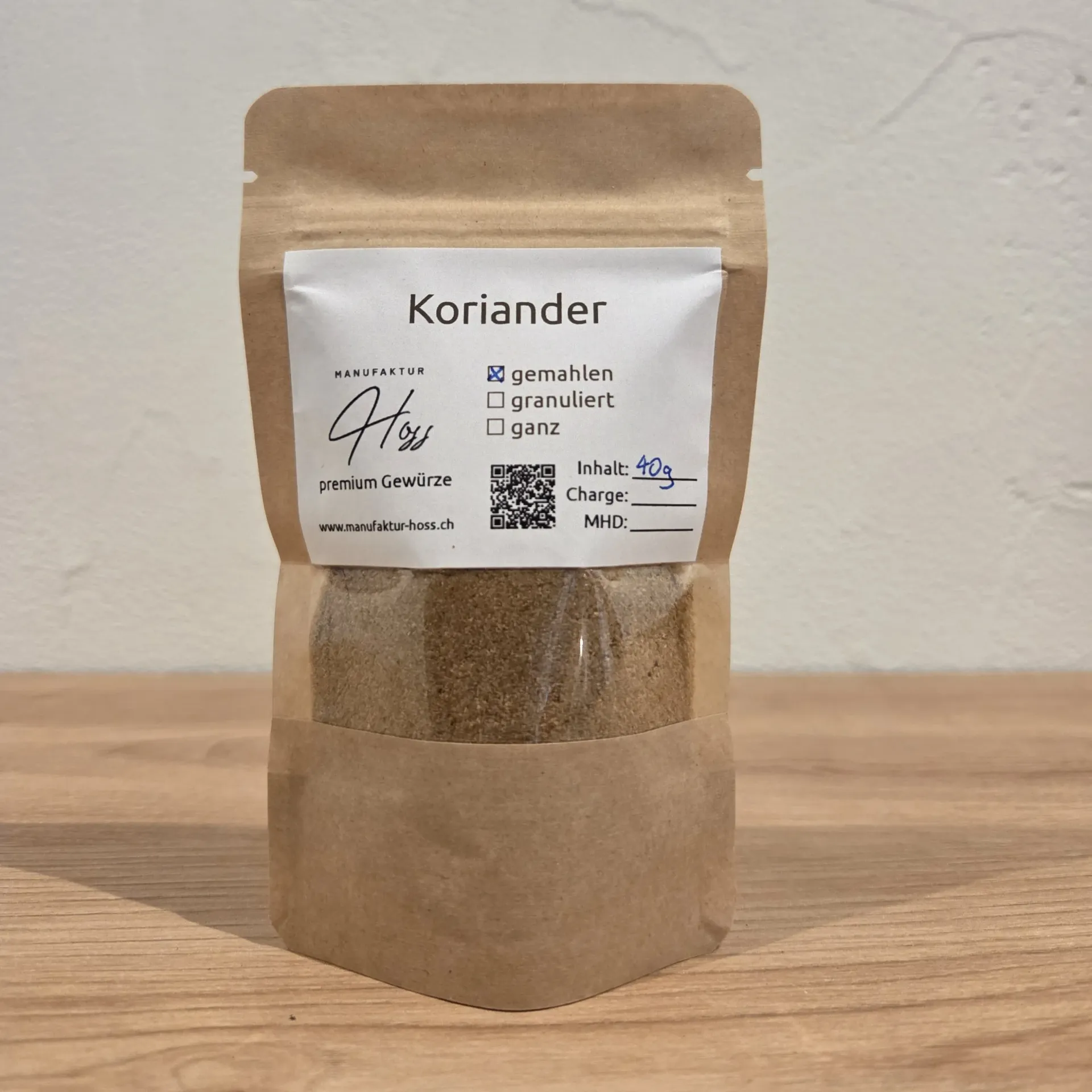 Koriander gemahlen