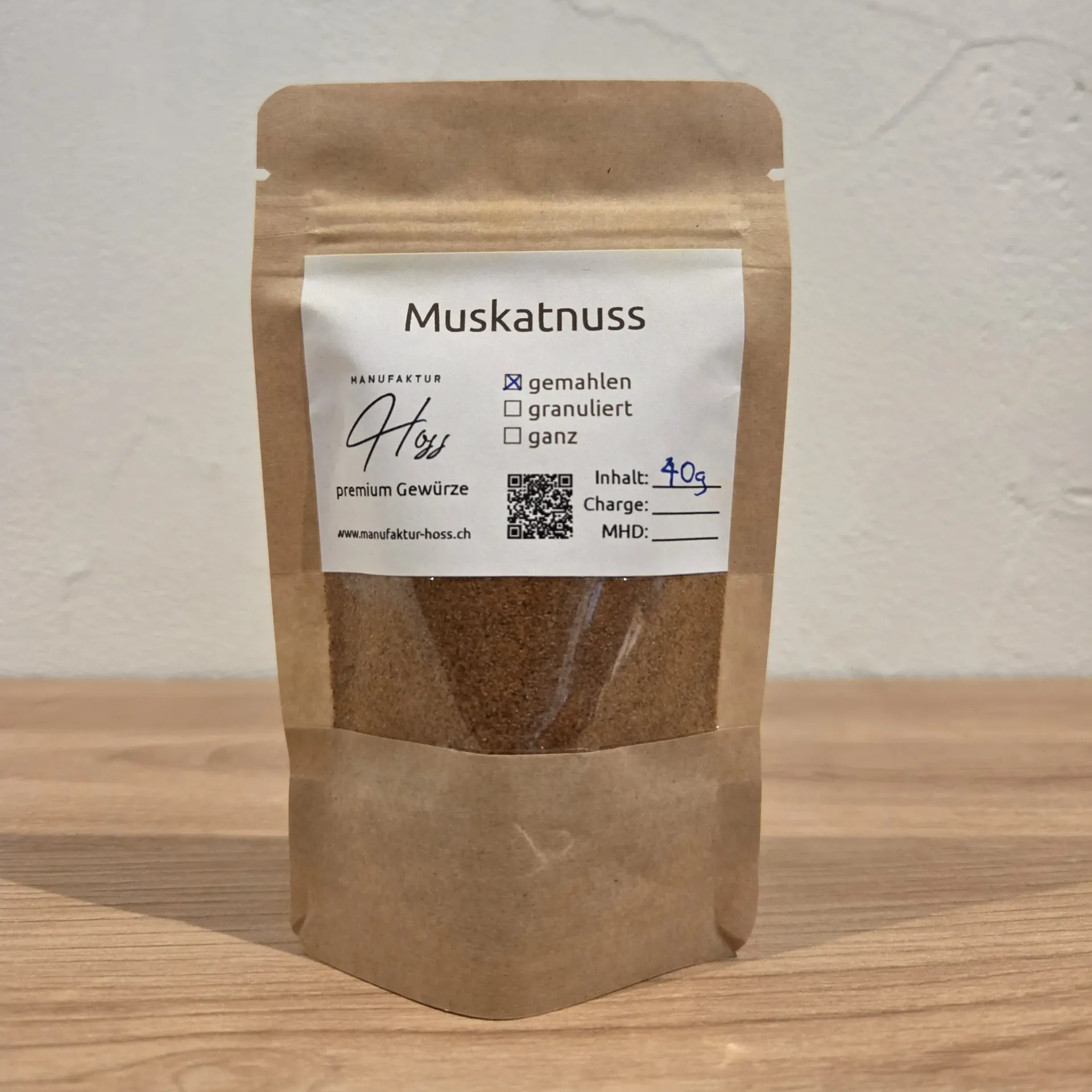 Muskatnuss gemahlen