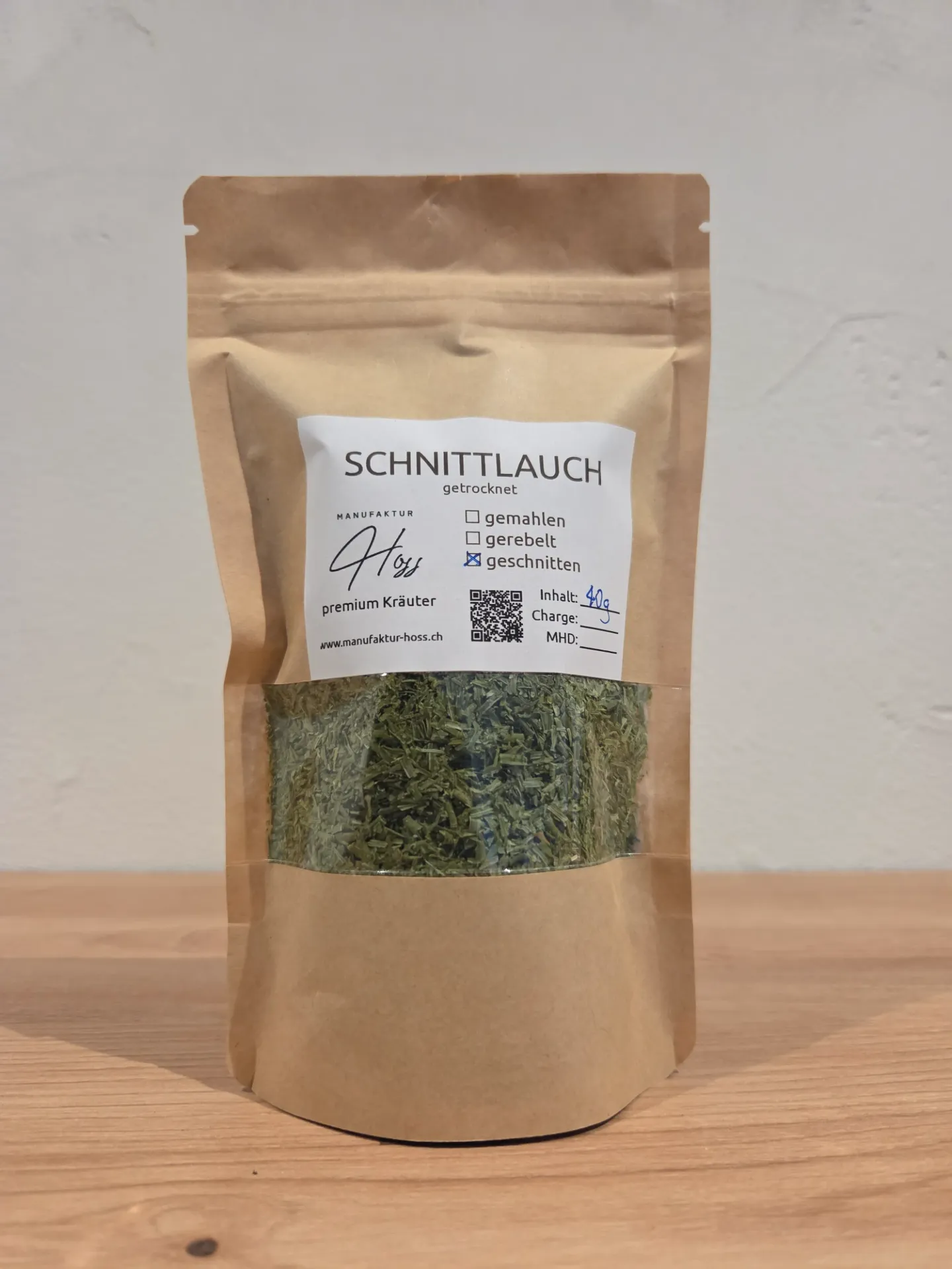 Schnittlauch geschnitten