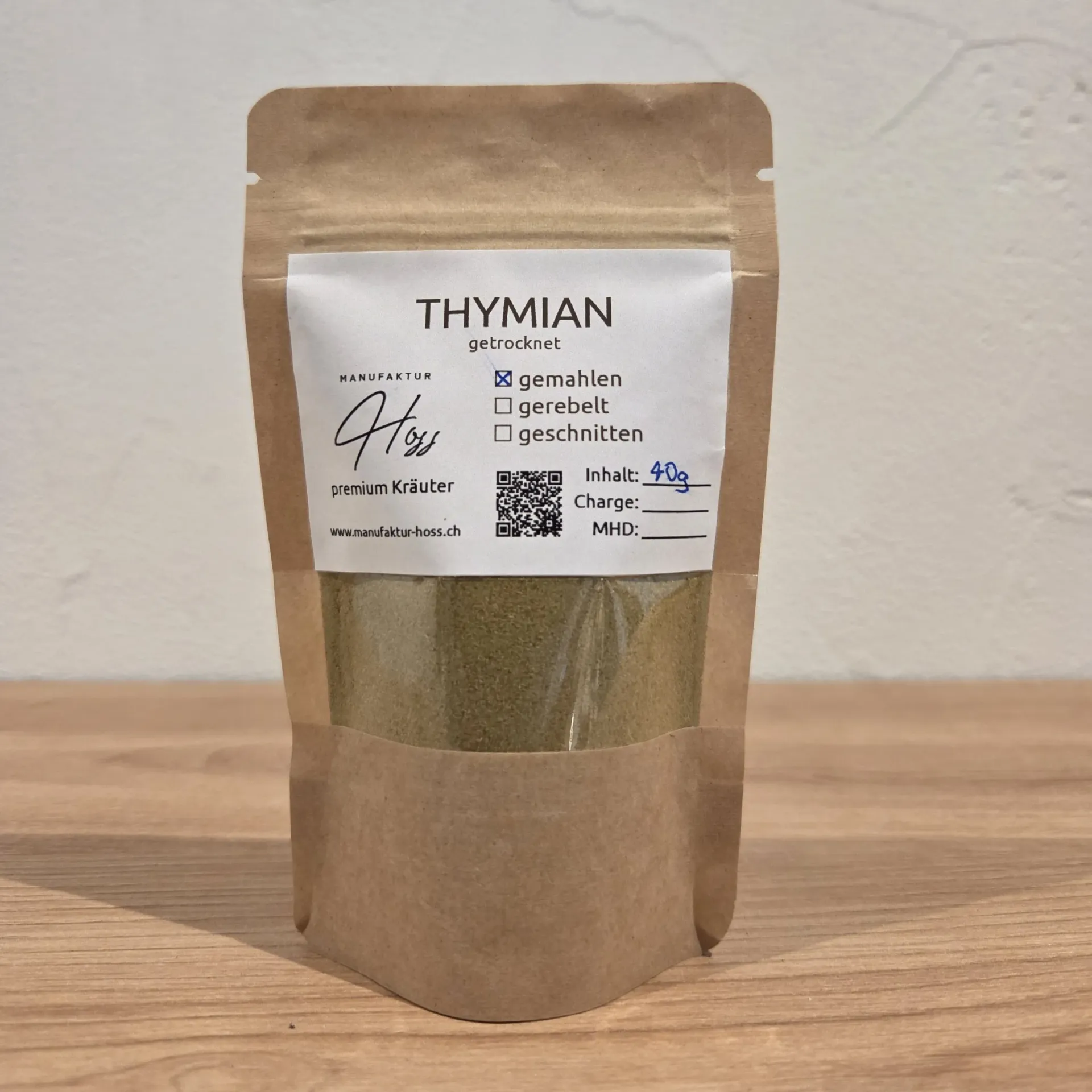 Thymian gemahlen
