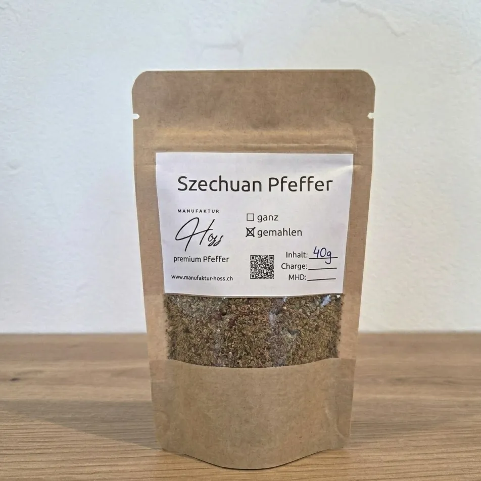 Szechuan Pfeffer gemahlen