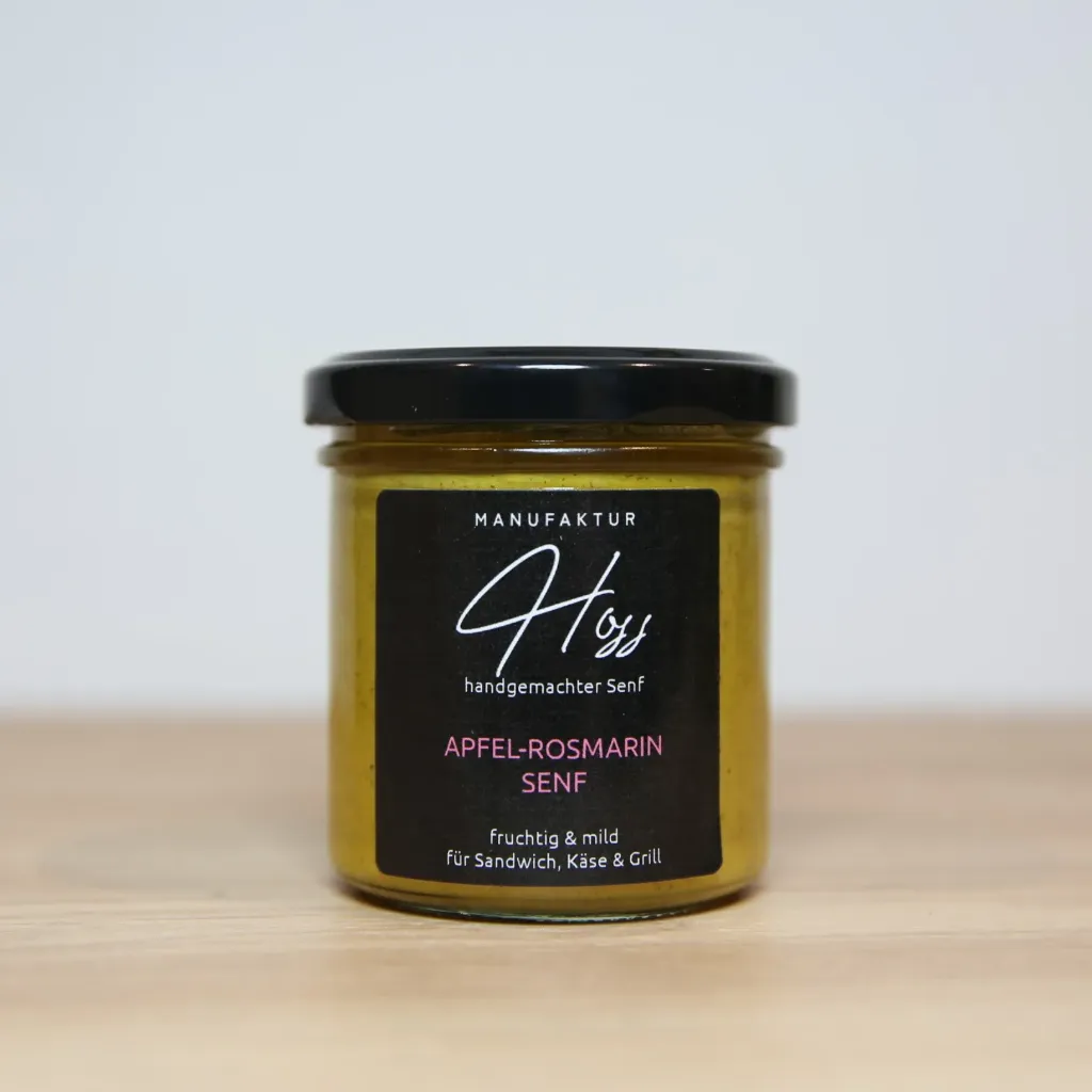 Apfel-Rosmarin Senf 150g im Glas